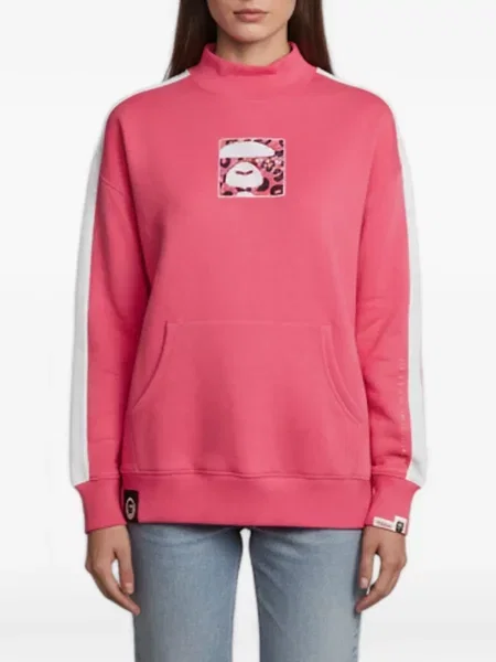 Hanorac A Bathing Ape® cu dungi roz