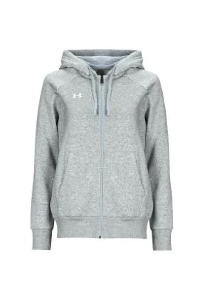 Fleecová mikina s kapucňou Under Armour s kapucňou sivá