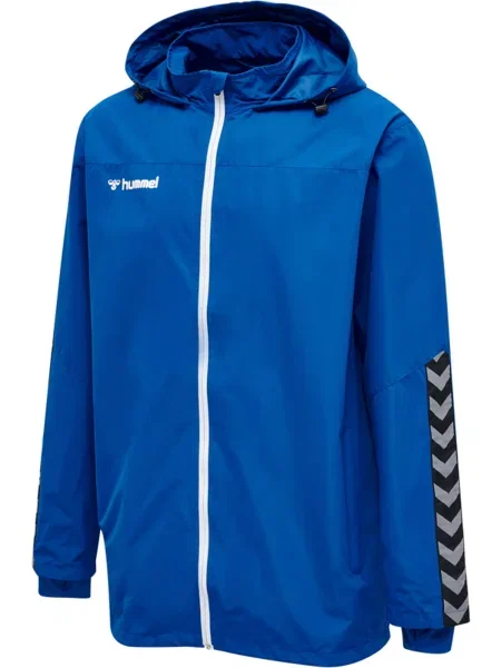Hummel Športová bunda Authentic kráľovská modrá / dymovo šedá / čierna biela