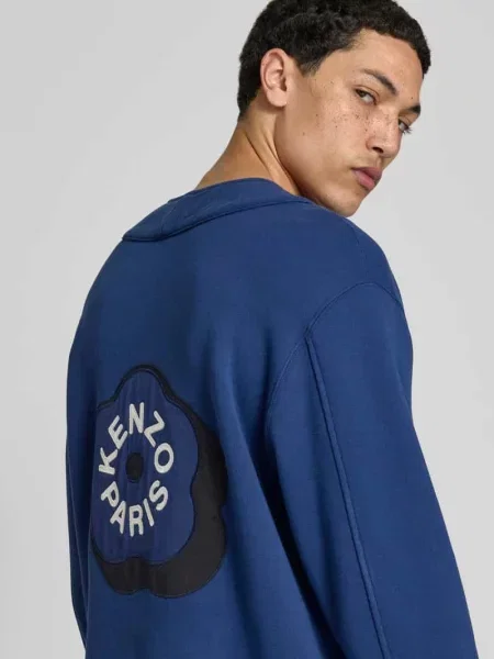 Bluza rozpinana z zamkiem błyskawicznym Kenzo granatowa