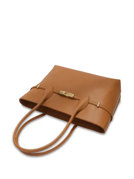 Δερμάτινη τσάντα shopper Furla καφέ