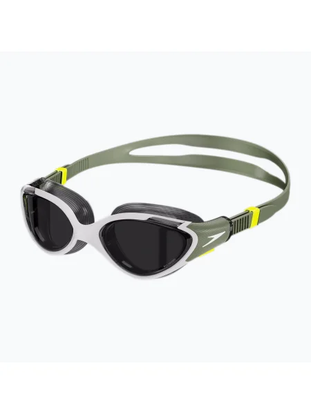 Ochelari de înot pentru femei Speedo Biofuse Polarised country green/hyper yellow/white alb