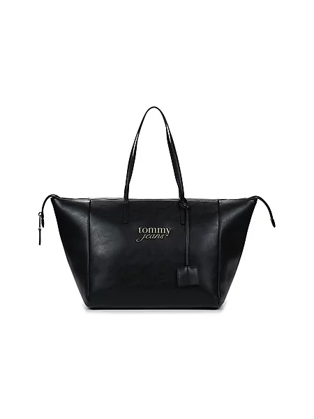 Tommy Jeans Nakupovalna torba / srebrna črna