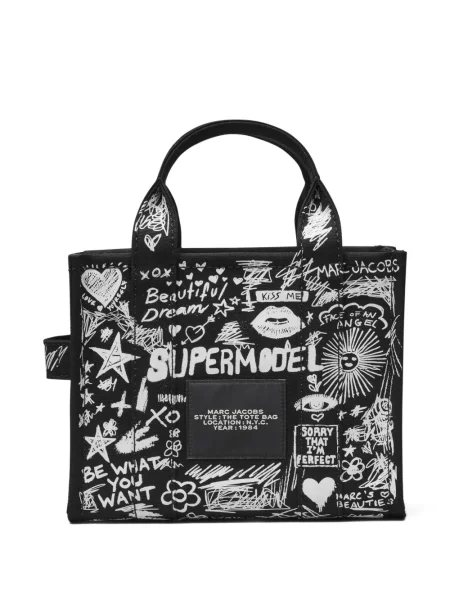 Geantă Marc Jacobs din canvas mini negru