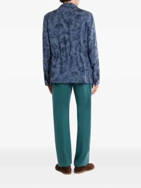 Geacă Etro cu model floral cu imagine albastru