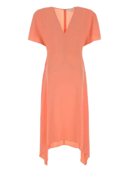 Rochie midi Stella Mccartney cu decolteu în V până la genunchi de costum portocaliu