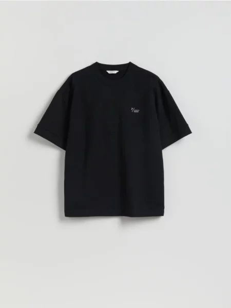 Reserved Tricou boxy cu imprimeu negru