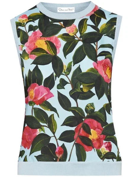 Top Oscar De La Renta albastru