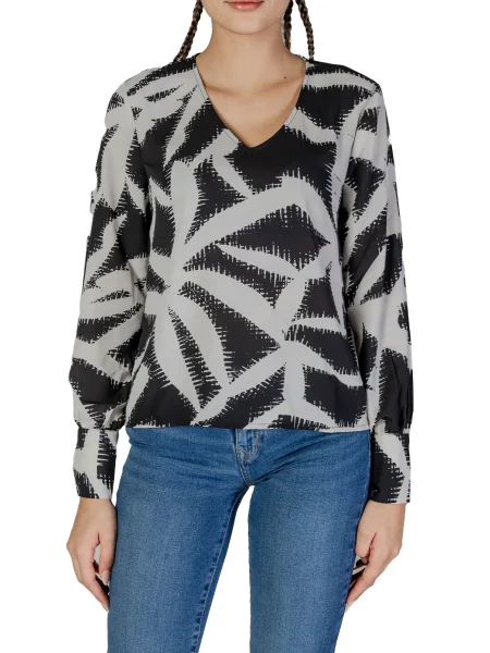 Bluzka Jacqueline De Yong z nadrukiem czarna