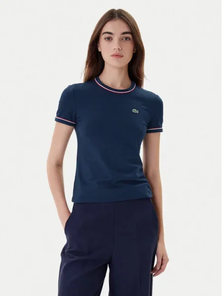 Тениска Lacoste дамска тъмносиньо