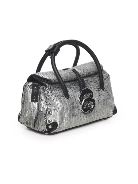 Torebka Zanellato skórzana szara