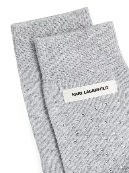Stras șosete Karl Lagerfeld gri