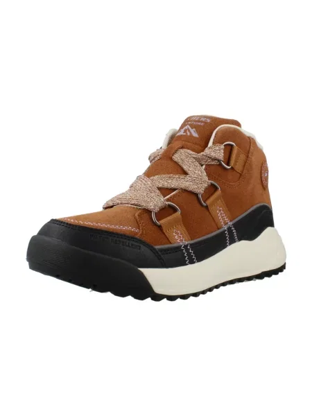 Botki Skechers skórzane brązowe