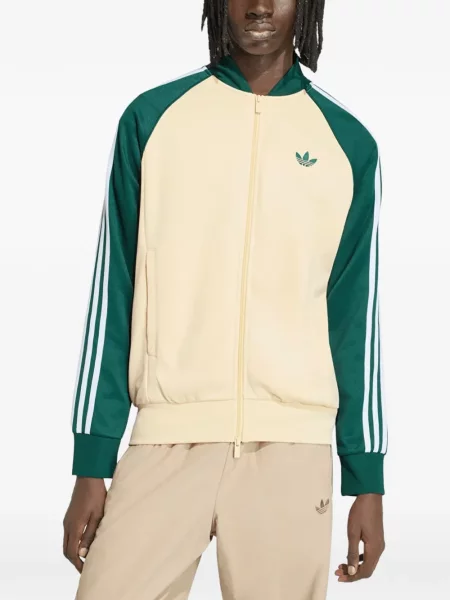 Top Adidas cu broderie alergare din jerseu negru