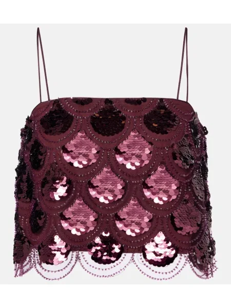 Cropp top Rotate plasă bordo