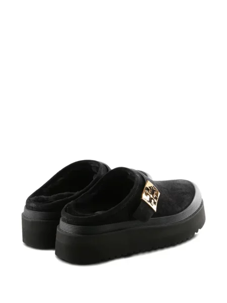 Papuci tip mules Tory Burch cu platformă cu cataramă negru