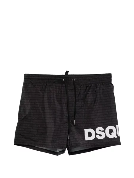 Slip de baie Dsquared2 cu imagine negru