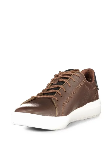 Fűzős bőr sneaker Timberland barna