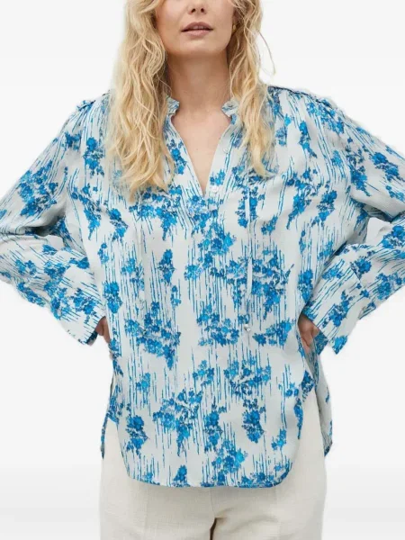 Блуза Day Birger Et Mikkelsen на цветя с принт синьо