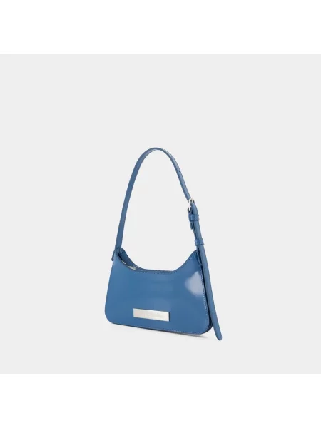 Torebka Acne Studios skórzana niebieska