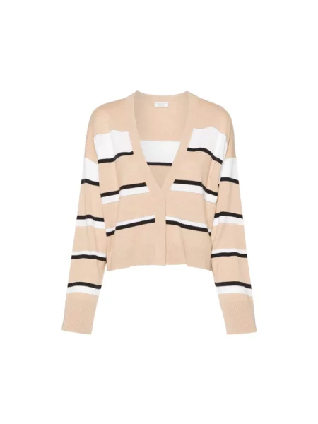 Wielobarwność kardigan Peserico w paski z koralikami