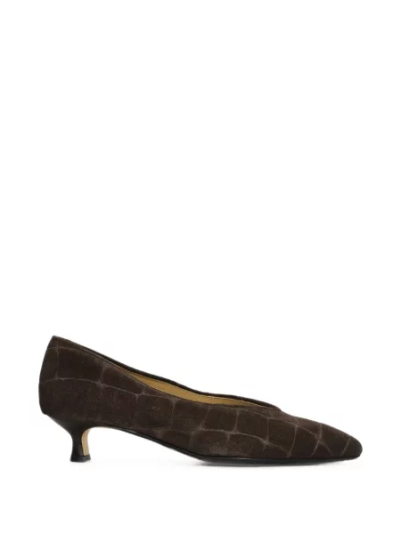 Pantofi cu toc L Arianna din piele de căprioară maro