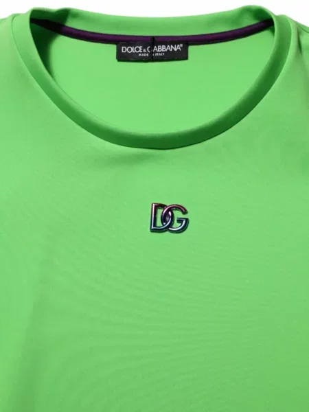 Tričko Dolce & Gabbana s autogramem zelené