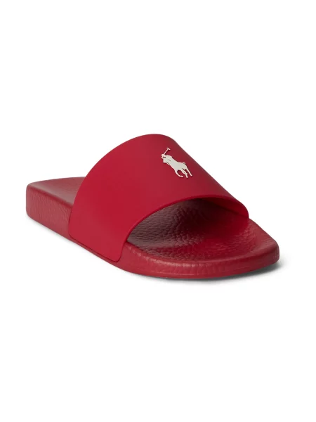 Polo Ralph Lauren Nizki natikači karminsko rdeča bela