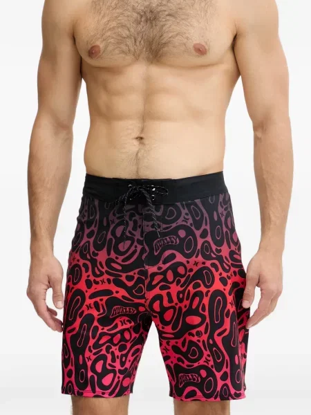Slip de baie Hurley cu imagine negru
