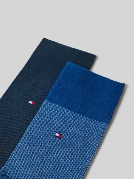 Skarpety z mieszanki bawełny Tommy Hilfiger niebieskie