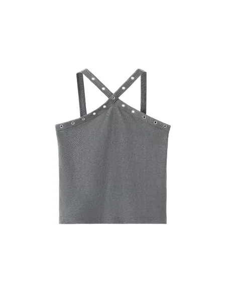MANGO KIDS Top TACHASET închis gri