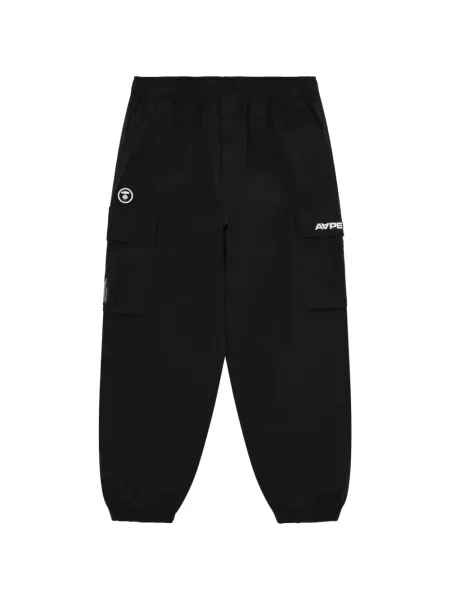 Pantaloni cargo Aape By A Bathing Ape alergare cu autograf negru
