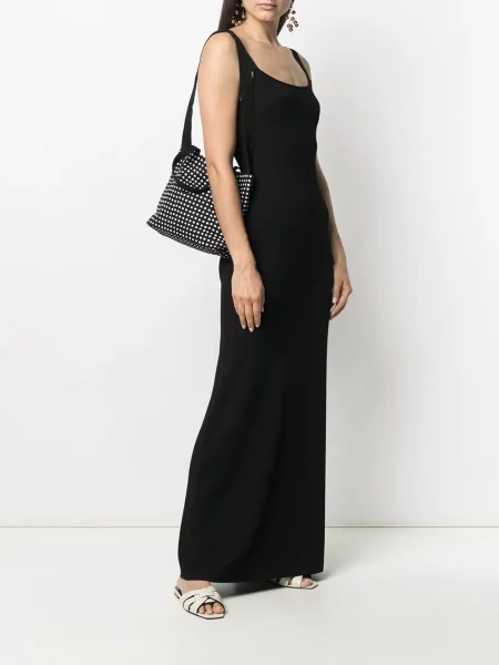 Geantă shopper 10 Corso Como cu imagine din canvas negru