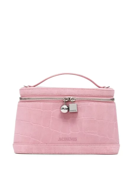 Geanta crossbody Jacquemus din piele roz