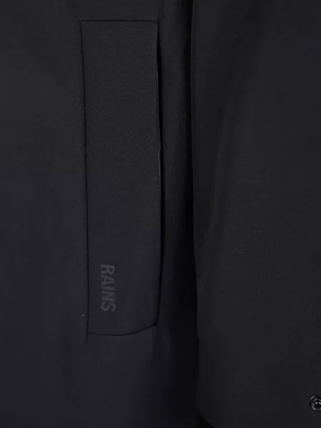 Płaszcz Rains z kapturem softshell w kształcie litery A czarny