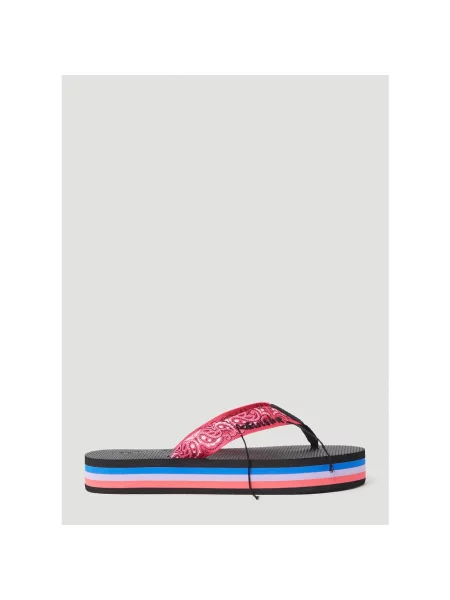 Klapki Arizona Love z nadrukiem z wzorem paisley czerwone