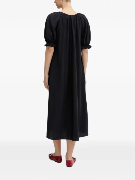 Rochie midi Stine Goya cu volane negru