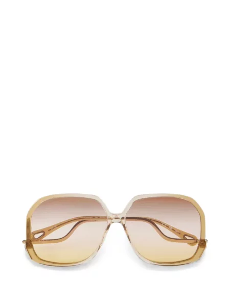 Ochelari de soare Chloé cu imprimeu geometric galben
