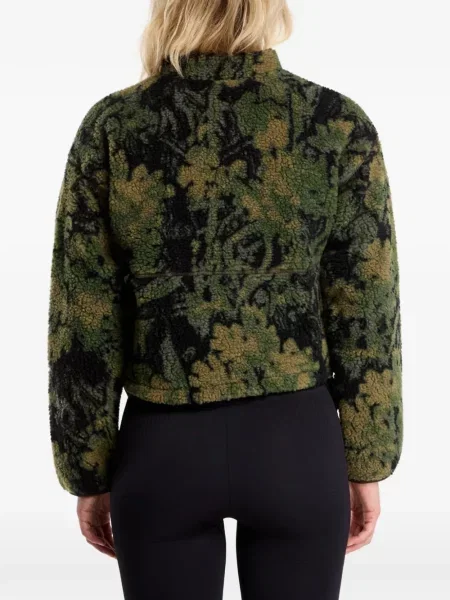 Geacă The North Face cu model floral cu imagine verde