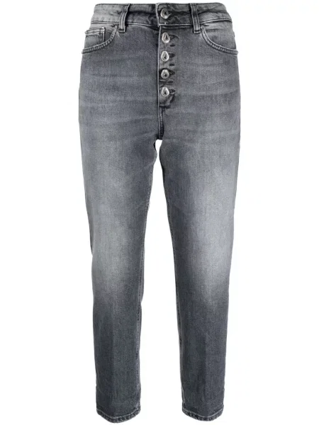 Jeansy Dondup o krotszym kroju czarne