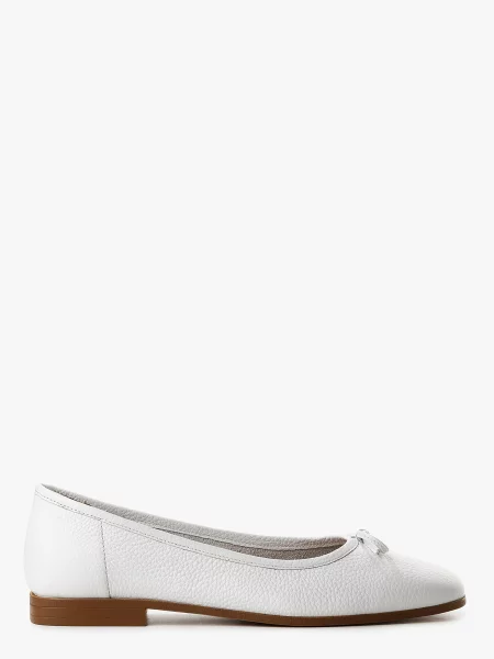 Кожаные балетки Leberdes белые