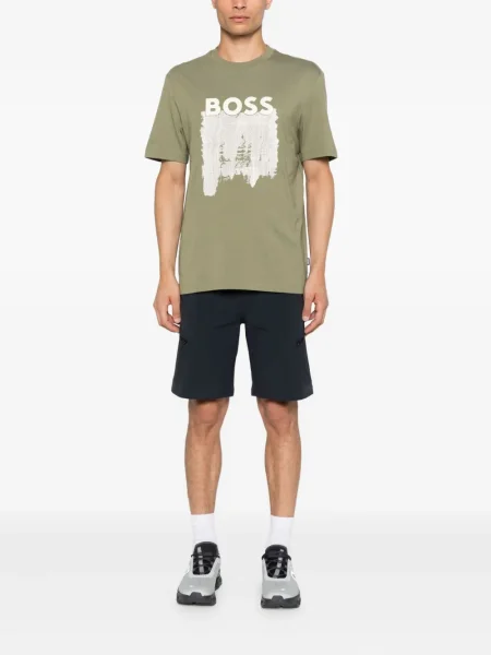 Tricou Boss cu imagine verde