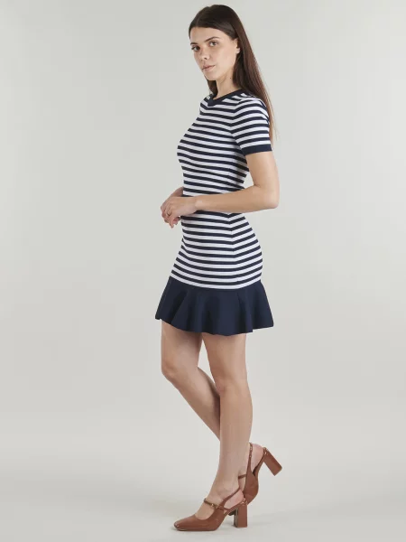 Rochie mini Michael Michael Kors cu dungi evazată