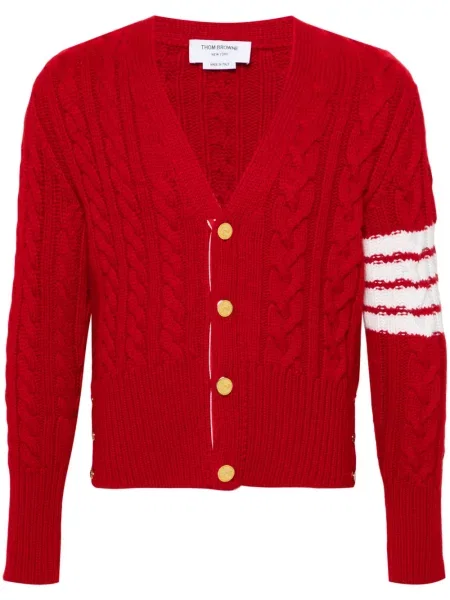Cardigan Thom Browne din cașmir roșu