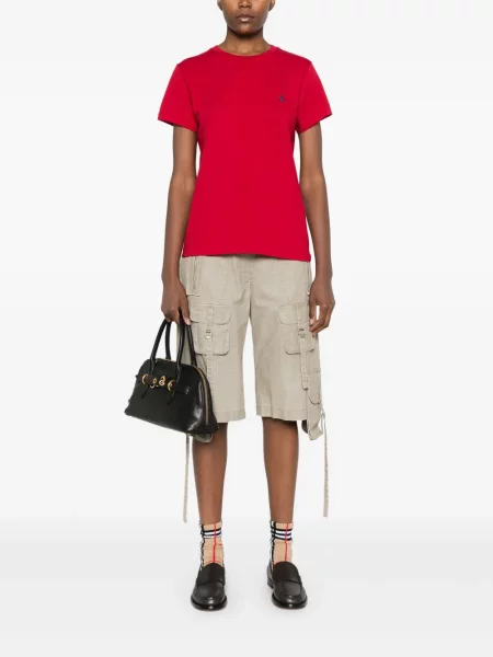 Φλοράλ κοστούμι μπλούζα Polo Ralph Lauren με σχέδιο μωβ