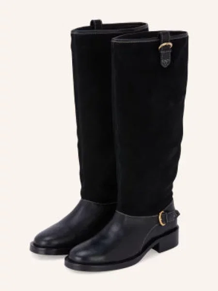 Claudie Pierlot Kozaki schwarz czarne