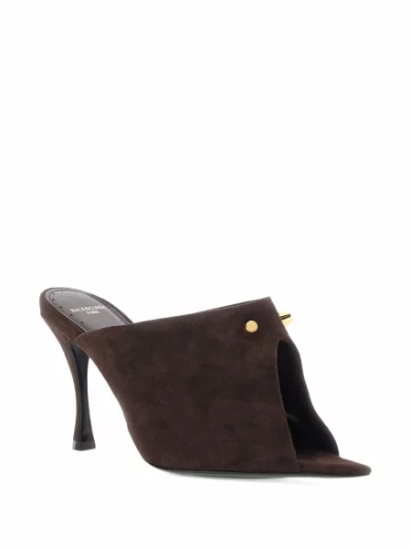 Papuci tip mules Balenciaga maro