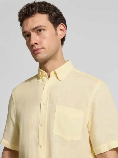 Koszula casual z lnu krój regular fit Christian Berg Men