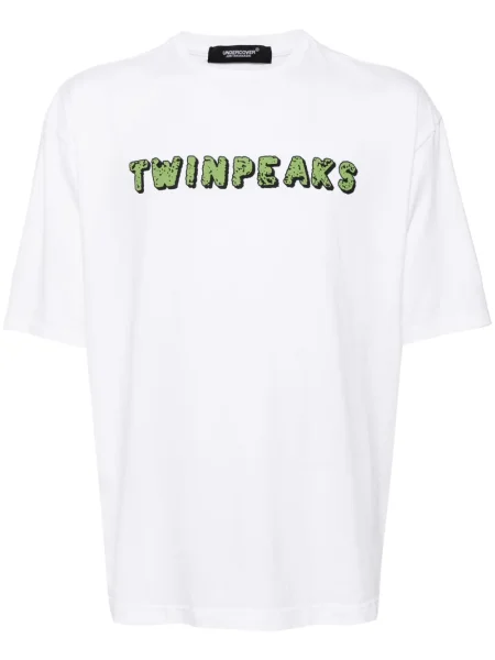 Tricou Undercover cu imagine alb
