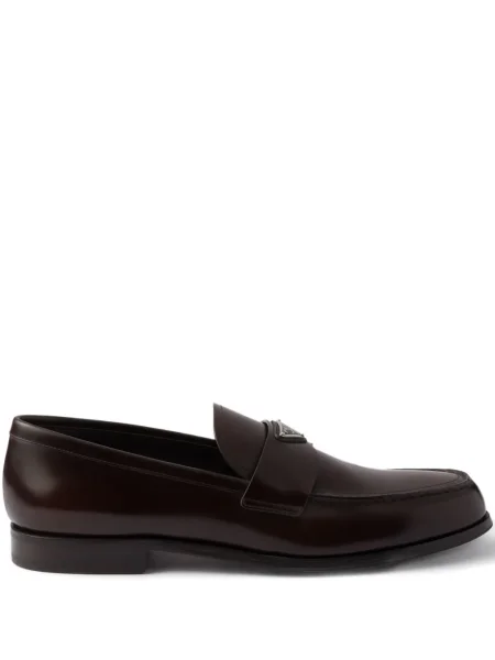 Pantofi loafer Prada din piele maro